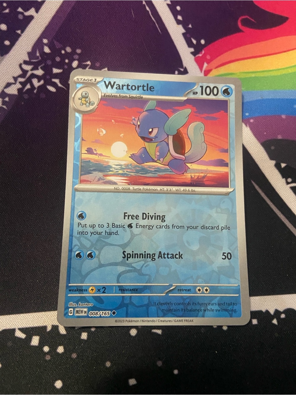Rev holo Wartortle (008/165)